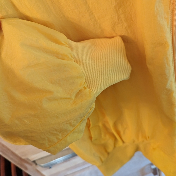 Ladies Bright Sunshine Yellow Bomber Style Nylon Jacket - Picture 5 of 5